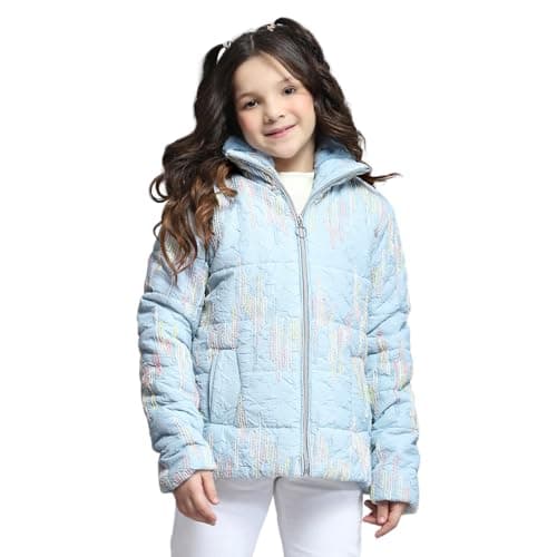 Monte Carlo Girls Self Design Blue Collar Neck Full Sleeve Jacket