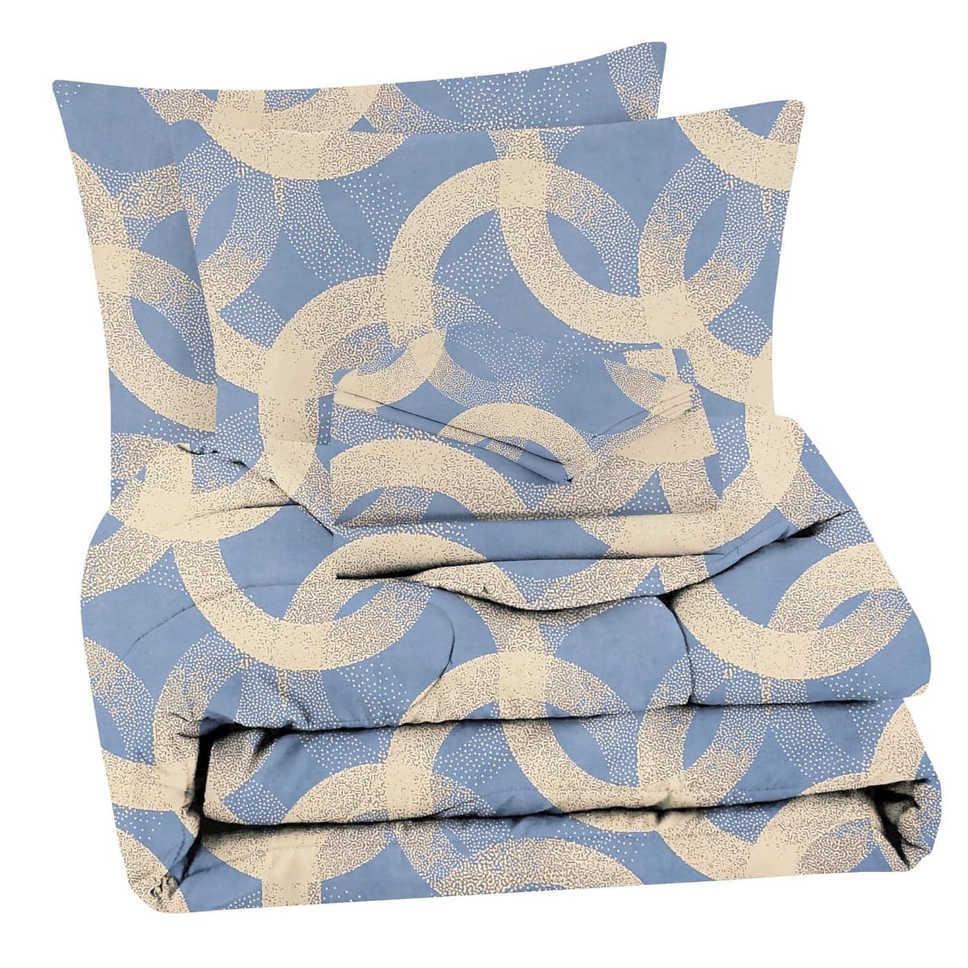 BSB HOME 300 GSM Cotton Leaf Printed ACAll SeasonSummer Comforter Quilt Set King Size Double Bed with 1 Flat bedsheet90x100 inch and Two Pillow Covers II 4 Pcs Comforter Set Light Grey