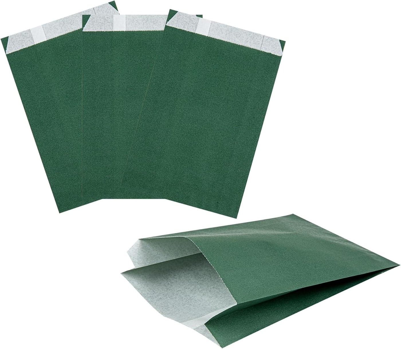 Restaurantware Bag Tek 43 x 16 x 63 Inch Paper Bags For Snacks 100 Durable French Fry Bags Disposable Greaseproof Paper Forest Green Snack Bags For Popcorn Cookies Or Fries