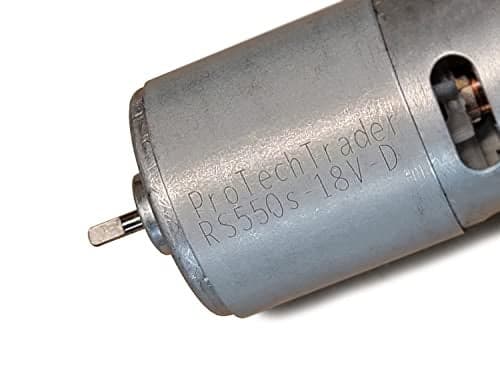 18v DC Motor Drill RC 550 D-Shaft (1/8in / 3.175mm Diameter Shaft) Fan High Torque 20K RPM Tool Replacement Upgrade 18 Volt (12v - 24vDC) RS-550S DIY Electric Drill Robot Remote Controlled Car
