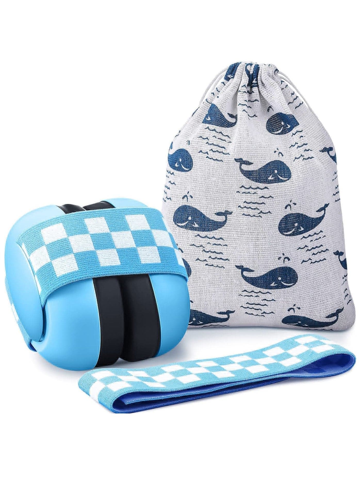 Baby Ear Protection, Baby Noise Cancelling Headphones, Soft Baby Ear Muffs, Baby Adjustable Noise Reduction Earmuffs for Babies 6-24 Months, with Cloth Bag, for Concerts, Outdoors, Airplane, Blue