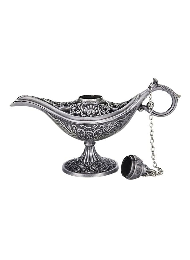 Vintage Style Fairy Tale Aladdin Magic Lamp Grey/Black 12x4x7.5cm