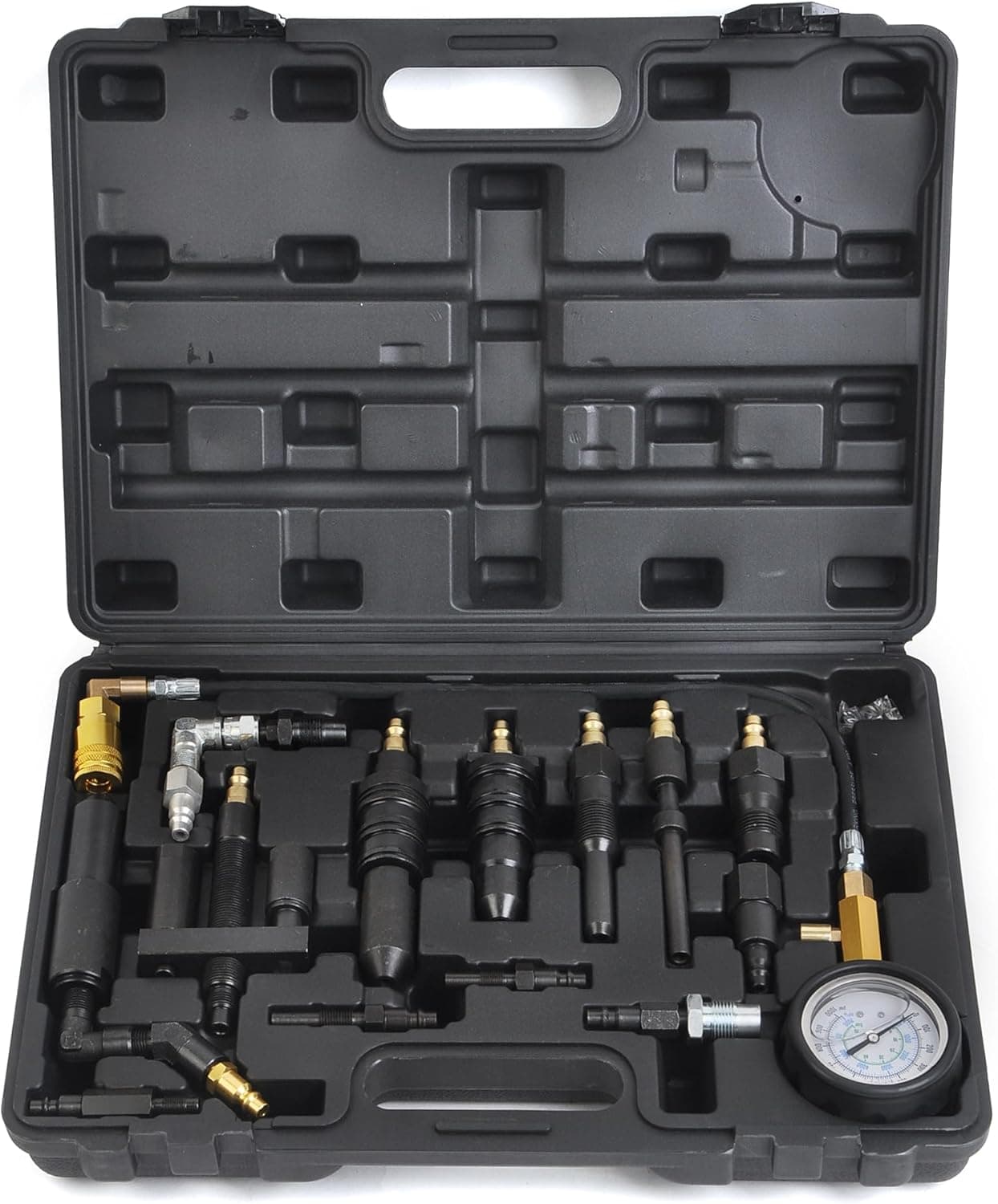 WINTOOLS 1000 Psi Diesel Engine Compression Pressure Tester for Ford, Cummins, Navistar, and Detroit Engines
