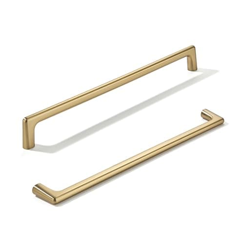 khtumeware 6 Pack Antique Champagne Bronze Cabinet Pulls 12 Inch(305mm) Hole Centers Satin Brass Cabinet Pulls Kitchen Cabinet Hardware for Cupboard Drawer Handles Dresser Pulls