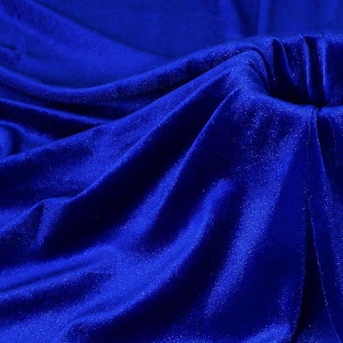 P Pothuiny Royal Blue Velvet Fabric by The Yard 1 Yard x 60 Inch Wide Luxury Soft Stretchy Velvet Cloth Fabric for Sewing Apparel Upholstery 90 Polyester 10 Spandex
