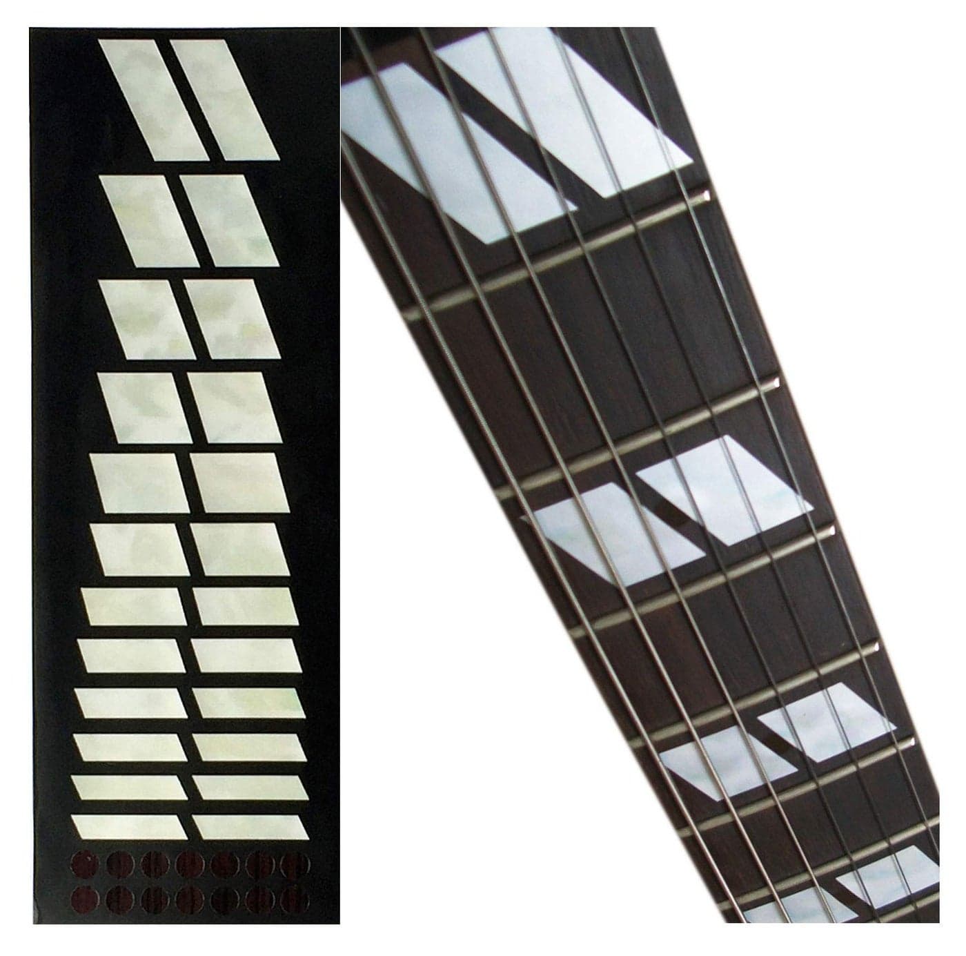 Fretboard Markers Inlay Stickers Decals for Guitars & Bass - Double-Parallelograms 175 Style