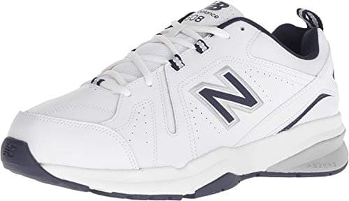 New Balance Men's 608 V5 Casual Comfort Cross Trainer, White/Navy, 16 X-Wide