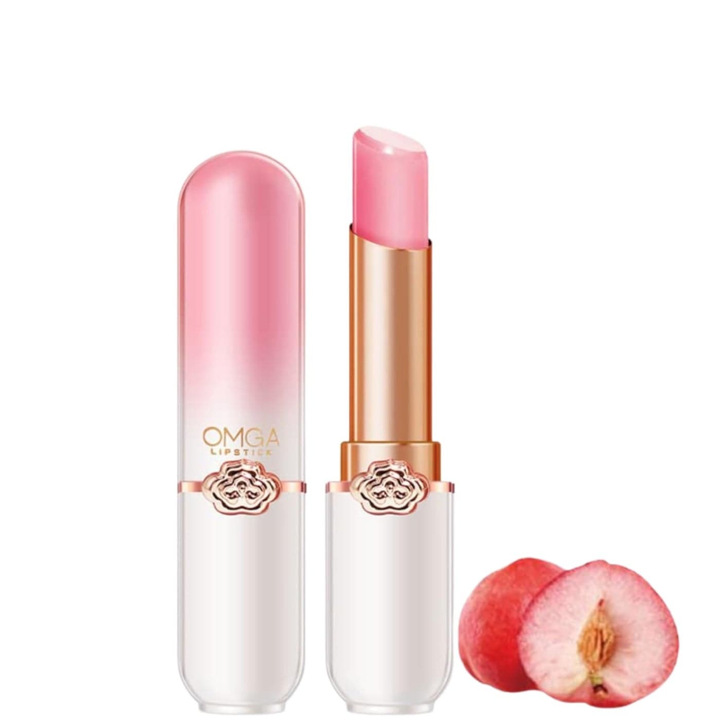 HAEZUR Peach Colorchanging Lipstick Moisturizing Magic TemperatureSensitive TemperatureChanging Jelly Crystal Lipstick Long Lasting Labiales Lip Gloss Lip Balm Peach 1