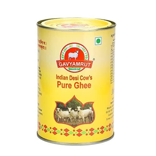 Gavyamrut Indian A2 Pathmeda Cow Organic Ghee | 1L | Traditionally Churned | 100% Pure & Natural ((Pack of 1))
