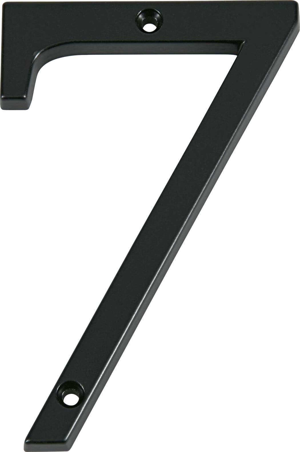 Distinctions 843147 Black Flush-Mount 4-Inch House Number 7