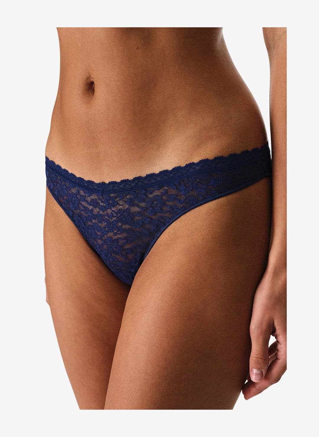 Women Easy Lace Shape Brazilian Navy Briefs