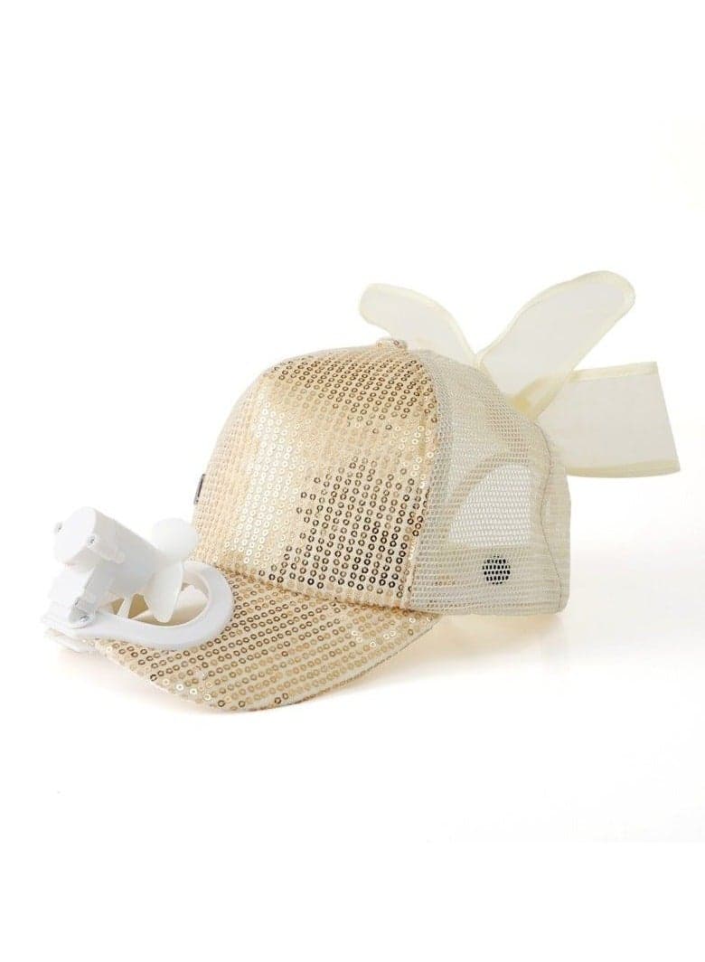 Summer hats with fans, bow baseball caps, USB lithium battery charging fans, baseball caps