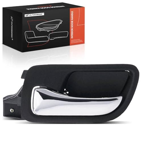 APremium Front Left Driver Side Interior Door Handle Compatible with Honda Accord 2003 2004 2005 2006 2007 Sedan Black Housing with Chrome Lever Replace 72160SDAA02ZC 72160SDAA02ZC
