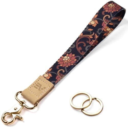 EcoVision Cute Keychain Lanyards for Keys, Wristlet Key lanyard for Women, Badge Lanyards Strap with 2 keyrings