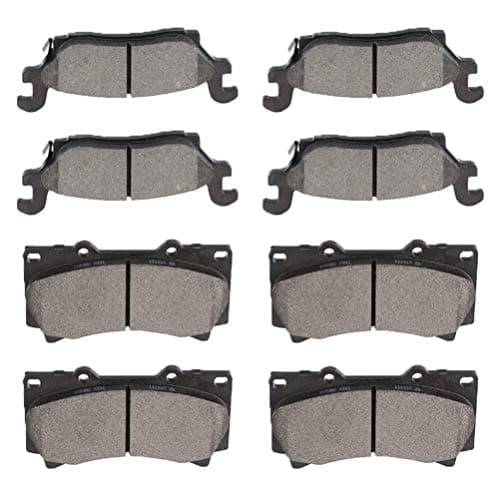 Ceramic Brake Pads Kits,SCITOO 8pcs Brakes Pads Set fit for 2006-2010 for Hummer H3,2009-2010 for Hummer H3T