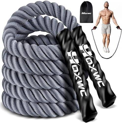 HOXWC Jump Rope, Weighted Jump Rope for Fitness, Heavy Skipping Ropes for Men Women Kids, Home Gym Workout Equipment Set, Suitable for Boxing, Cardio, Training Muscles, Full Body Exercise Weight Loss at Home