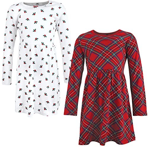 Hudson Baby baby girls Hudson Infant and Toddler Girl Cotton Dresses, Red Tartan, 6-9 Months Casual Dress, Red Tartan, Months US