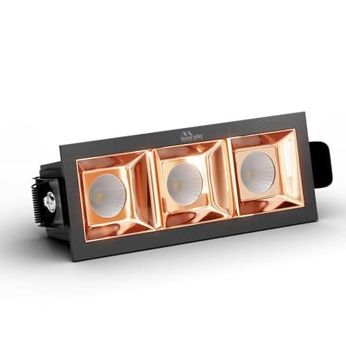 Murphy 6W Rose Gold Finish Square Laser LED Ceiling COB Spot, Focus, Down Ceiling Light, Ceiling Pop Light (Warm White, Pack of 1), with 2 Years Warranty