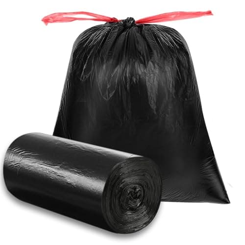 O2frepak 33 Gallon Drawstring Tall Kitchen Trash Bags,Clean Fresh Scent and Heavy Duty Garbage Bags(30 Count,80x100cm)