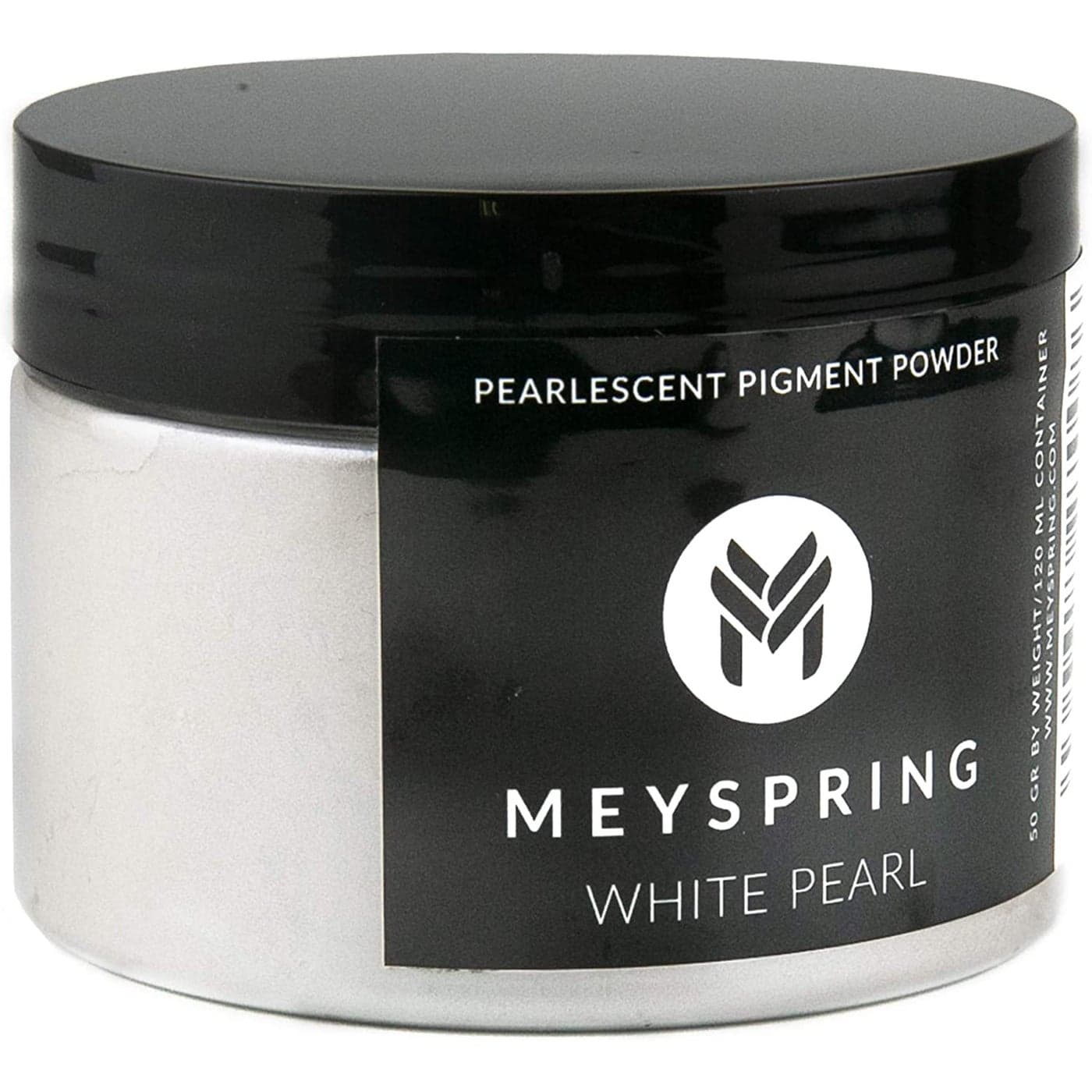 MEYSPRING White Pearl Mica Powder 50g White Resin Art Pigment Mica Powder for Epoxy Resin UV Resin Dye