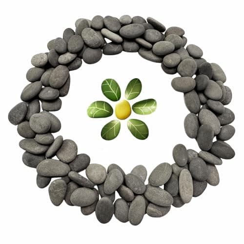 MSACC 120pcs Smooth Gray Tiny Painting Rocks Natural Textured Stones for Arts Crafts DIY Projects Rock Painting Decoration Creative Projects