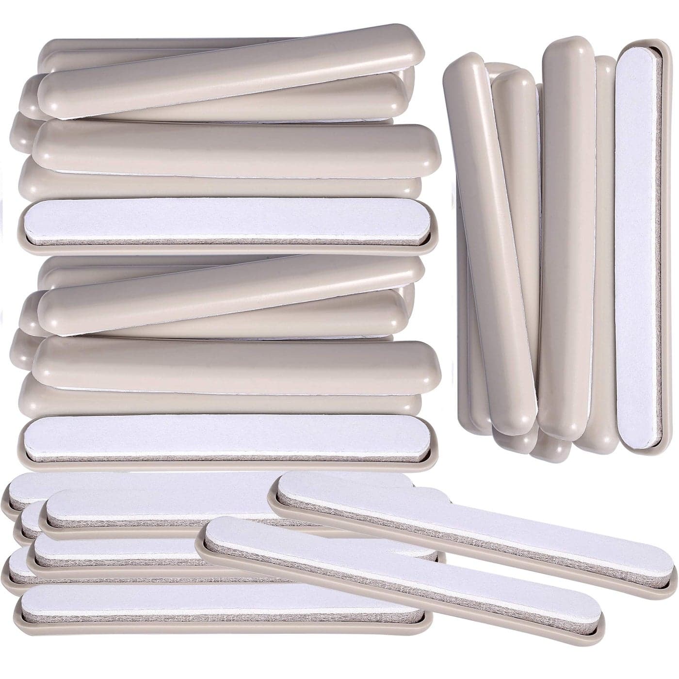 32Pcs 12inX 4inBar Self Stick Carpet Sliders Self Adhesive Furniture Moving Slider for Carpet SliderSelfAdhesive Furniture SliderMoving Pads Moving Furniture Sliders Furniture Mover Glide Glider