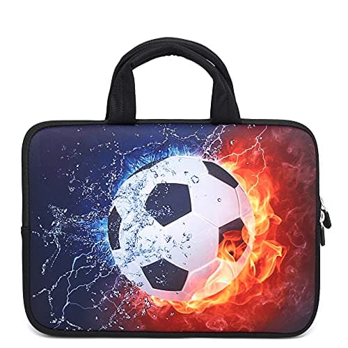 14 15 15.4 15.6 inch Laptop Handle Bag Computer Protect Case Pouch Holder Notebook Sleeve Neoprene Cover Soft Carrying Travel Case for Dell Lenovo Toshiba HP Chromebook ASUS Acer(Cool Soccer)