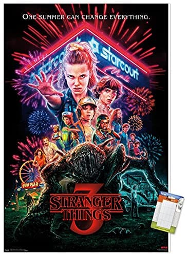 Trends International Netflix Stranger Things: Season 3 - One Sheet Wall Poster, 22.375" x 34", Poster & Mount Bundle