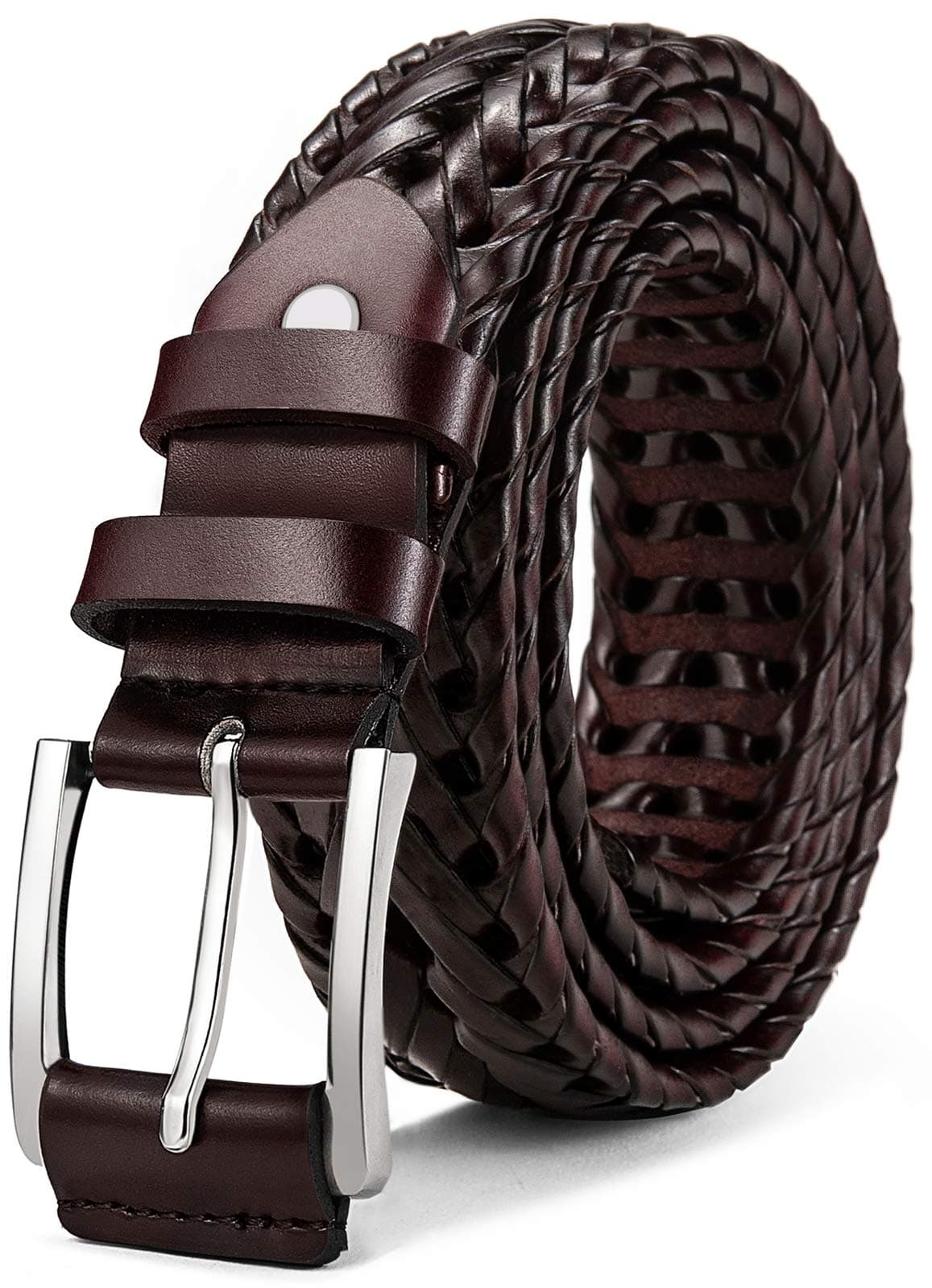 bULLIANT Mens/Womens belts, Leather Woven braided belts for Men Casual Jeans Golf,Anyfit,Gift boxed