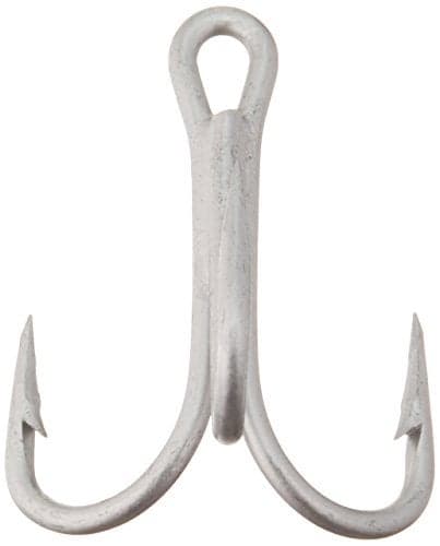 Mustad Treble 5X Strong Hook (25 Pack), Durasteel, Size 1