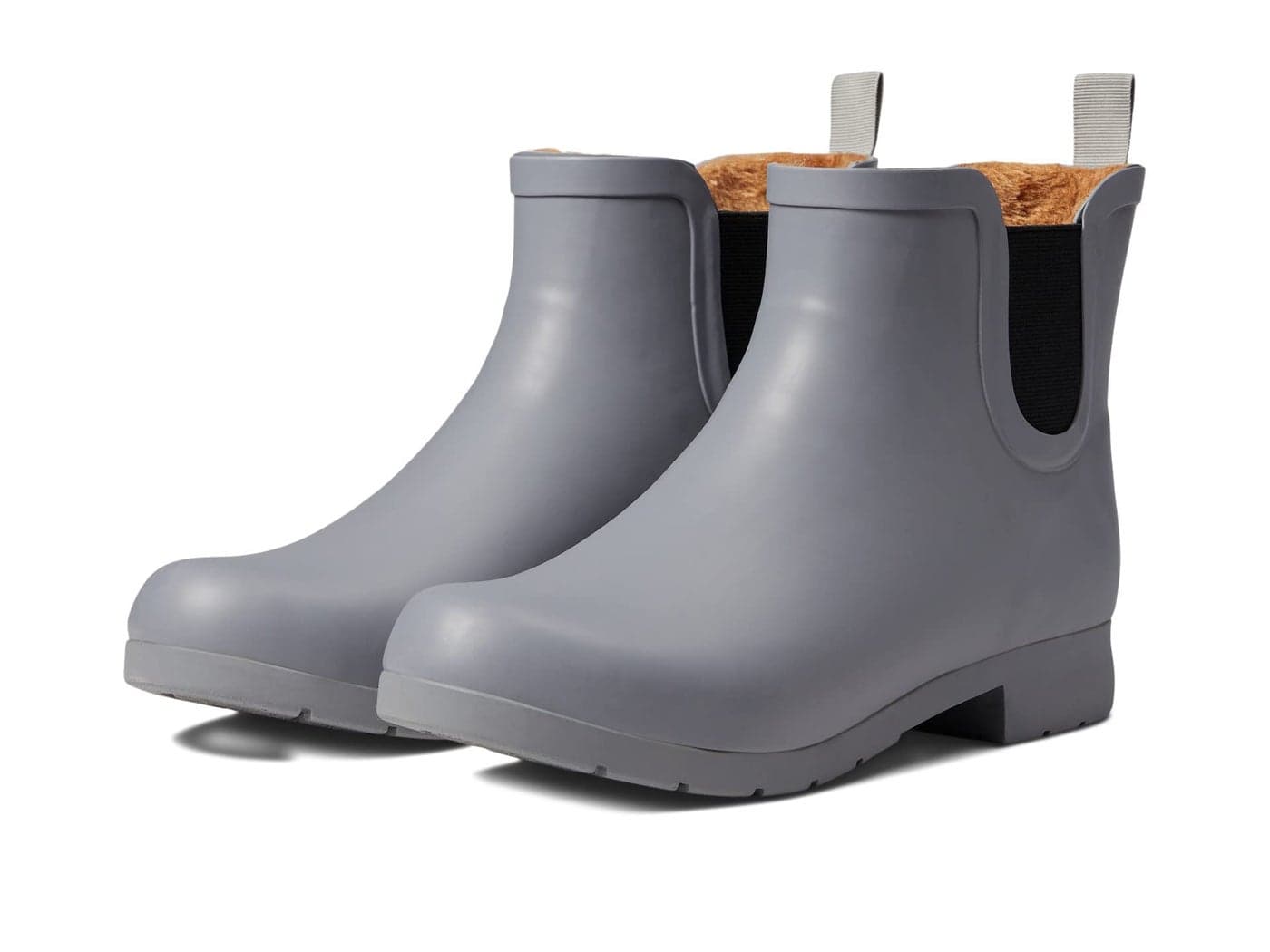 Chooka womens Waterproof Plush Chelsea Bootie Chelsea Rain Boot Grey 8 US