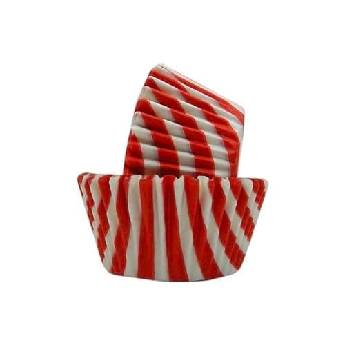 Regency Wraps Greaseproof Professional Grade Baking Cups, Pack of 40, Standard Liners, Red/White Stripe, for Cupcakes, Muffins, Candy, Non Stick