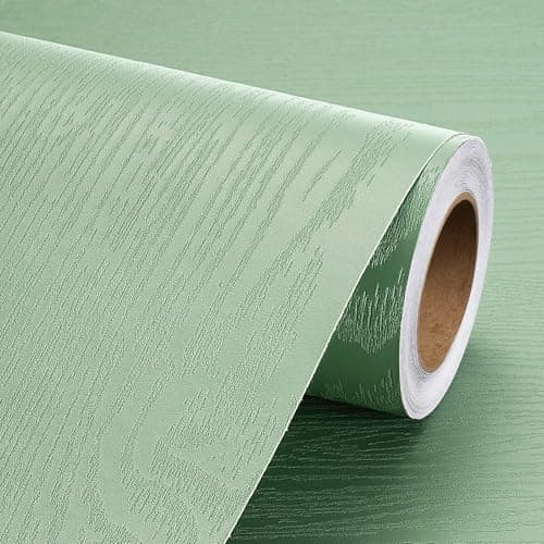 Livelynine Light Green Wood Contact Paper Peel and Stick Countertops Waterproof Desk Wallpaper Wood Grain Contact Paper for Cabinets Drawers Kitchen Cabinet Vinyl Wrap Counter top Covers 15.8x78.8