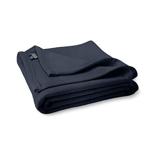 MV Sport Lightweight Sweatshirt Blanket Throw Warm Cozy Breathable Oversized Fleece Knit Couch Bed Travel Cold Nights and Outdoors Soft Light Weight Blanket 54 x 84 Navy Heather
