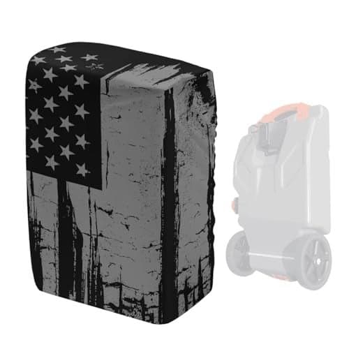 Brosoneto RV Tote Tank Cover American Flag Heavy Duty RV Portable Waste Tank Cover Waterproof Water Tank Cover Fits 28 36 Gallon RV Portable Tote Tanks