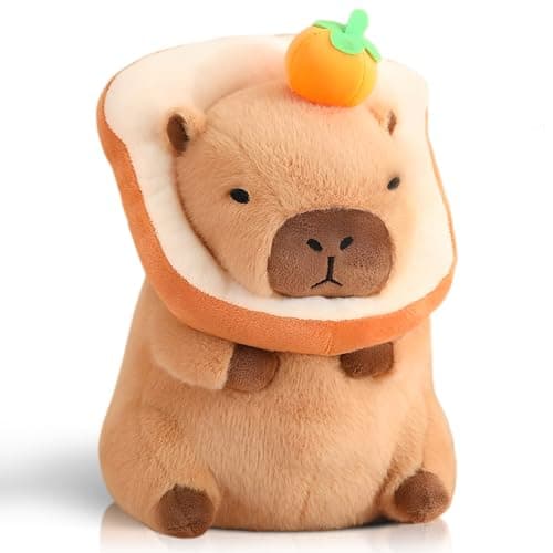 NXNYNZ 12 Inch Cute Capybara Plush Kawaii Soft Capybara Plush Doll Pillow with Bread Capybara Stuffed Aniamls Toys for Girls Children Adults Birthdays Valentines Gift Capybara Stuffed Animals