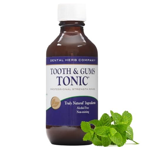 Dental Herb Company Tooth Gums Tonic Oral Rinse Natural Professional Strength Mouthwash with Essential Oils Herbs for Gum Health Bad Breath Irritation AlcoholFree 18 oz