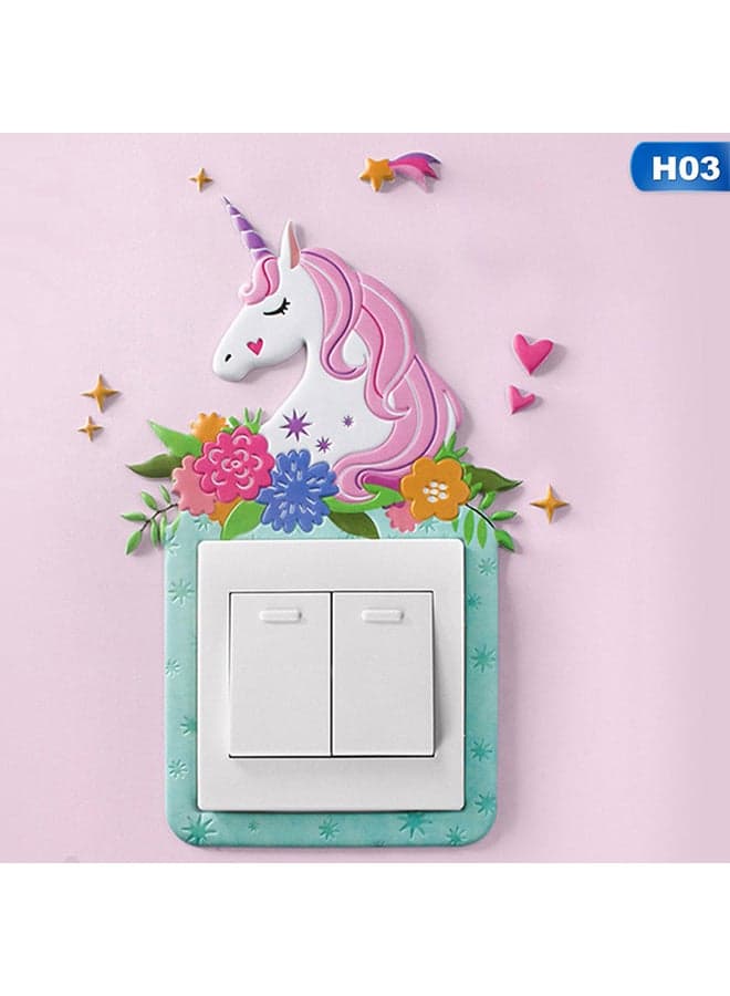 3D Wall Sticker Multicolour 13.6x21.8cm