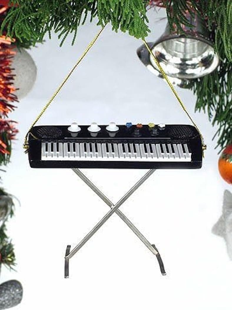 4 Electric Keyboard Musical Music Instrument Ornament Christmas Tree Decoration