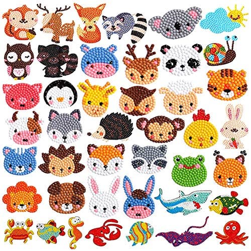 Labeol Diamond Art Kits for Kids Boys and Girls Ages 681012 Easy to DIY Creative Diamond Art Sticker Craft by Numbers Kits for Kids and Adult Beginners Dinosaur