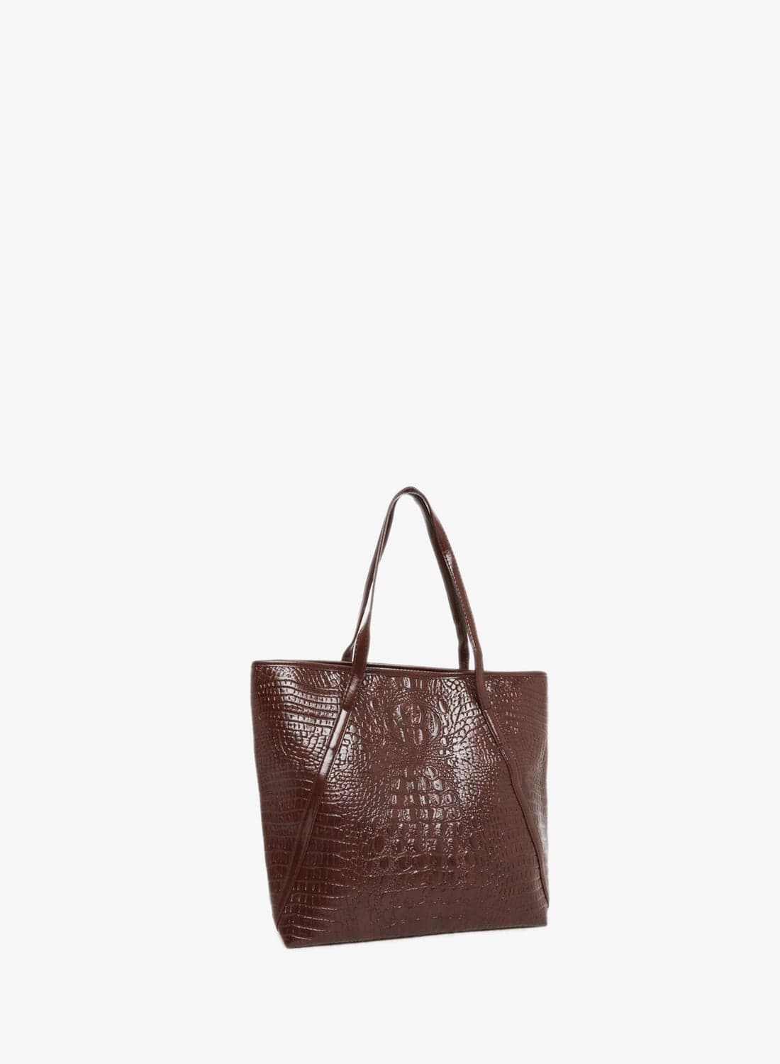 Styli Animal Textured Shoulder Bag with Zip Closure