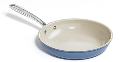Redchef Nonstick Frying Pan Skillet Ceramic NonStick Saute Pans 95 inch Cooking Fry Pan with Stay Cool Handle All Stovetops DishwasherOven Safe PFASFree Non Toxic Blue