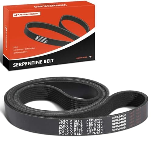 A-Premium Engine Serpentine Drive Belt Compatible with Toyota, Lexus, Peterbilt, Orion Bus, Autocar LLC. Vehicles - Sequoia, Tundra, Land Cruiser, LX570, Xpeditor, 320, 520 & More, 94.88 inch