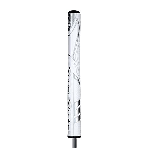 SuperStroke Zenergy Tour 30 Golf Putter Grip with No Taper Enhanced SPYNE Technology New MultiZone Texturing and TechPort WhiteSilver