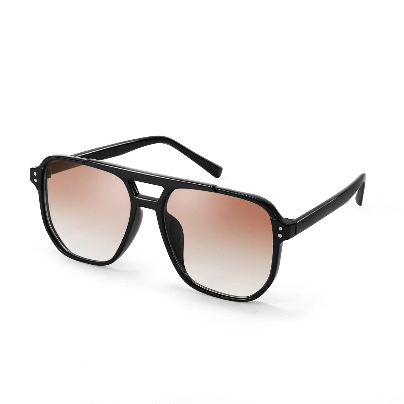 FEISEDY Retro Square Aviator Sunglasses Women Men 70s Vintage Trendy Plastic Frame Sun Glasses B2835