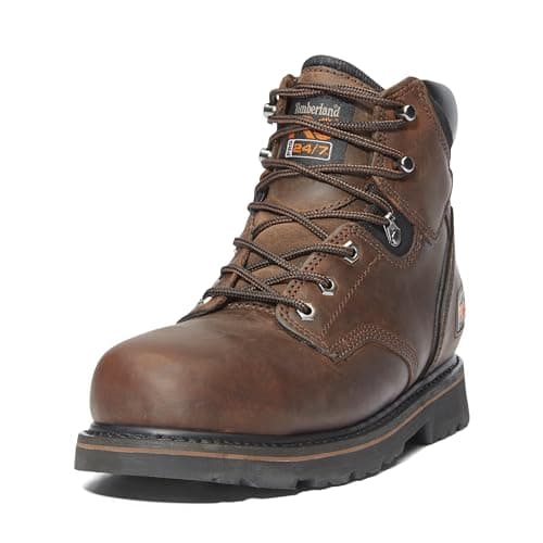 Timberland PRO Men's Pit Boss 6 Inch Steel Safety Toe Industrial Work Boot, Brown-2024 New, 10.5 W