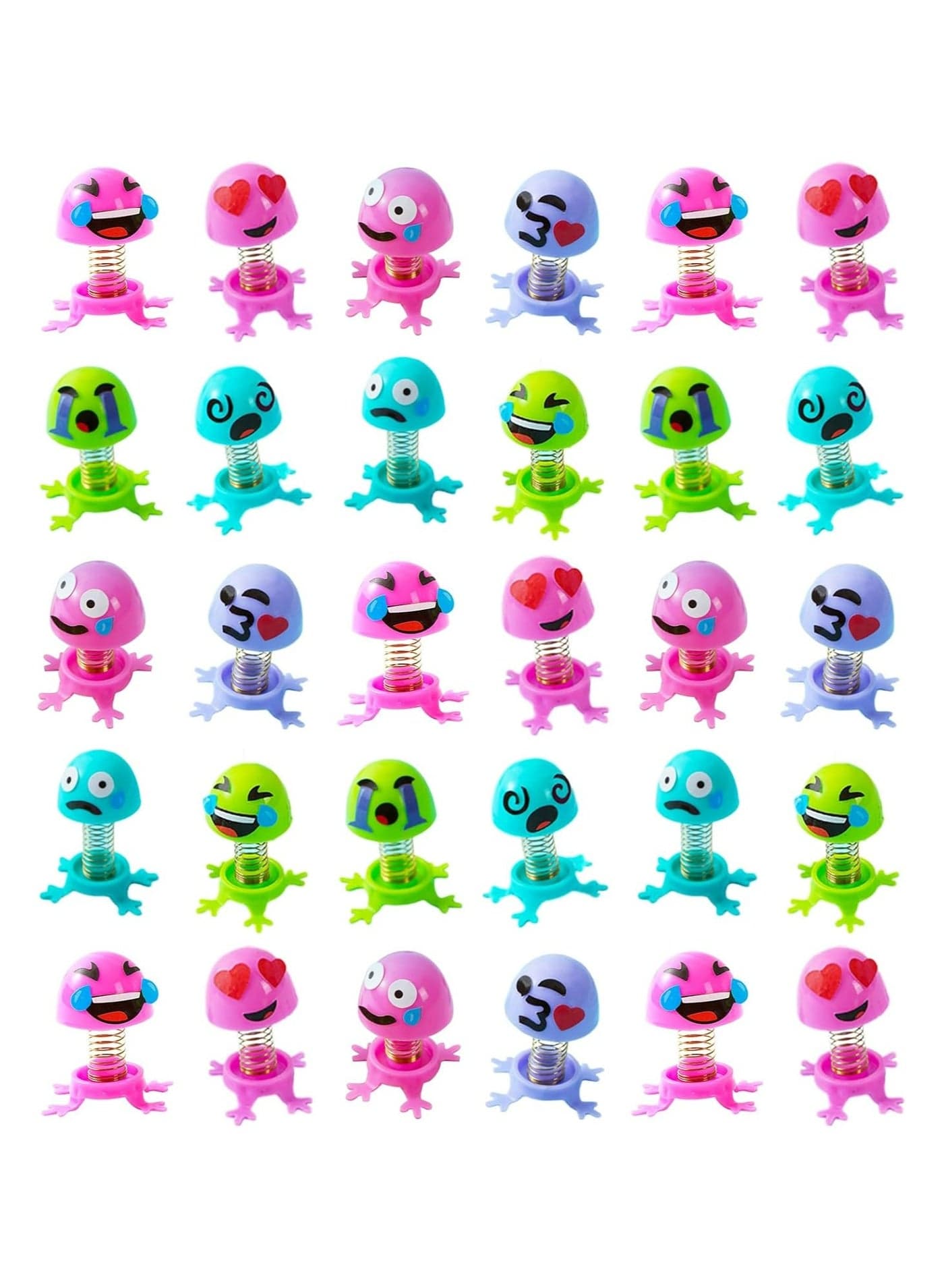 30 Pcs Expression Jump Up Toys,Jump Ups Spring Toy Pop Up Toys Novelty Toys,Jumping Popper Pop Up Toy Desk Toys for Kids Birthday Gifts Party Bag