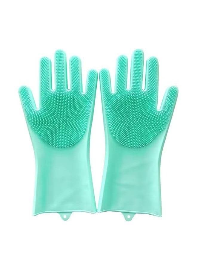 Silicone Gloves u0026 Dishwashing Gloves with High-Density Teeth for Bathing, Cleaning Dishes, Cars, Dogs u0026 Cats