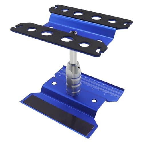RC Car Stand RC Repair Stand 360 Degree Rotation Lift or Lower for Traxxas Arrma Redcat Axial RC4WD HSP Losi 18 110 112 116 Scale RC Crawler Car Truck Buggies Navy Blue
