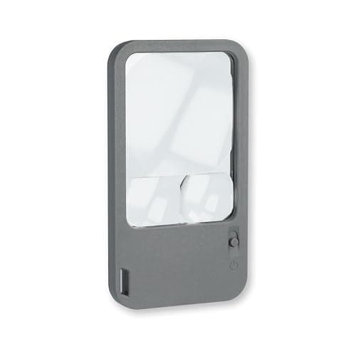 Carson Multi-Power LED Lighted Pocket Magnifier (PM-33), Gray